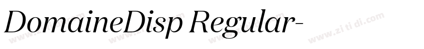 DomaineDisp Regular字体转换